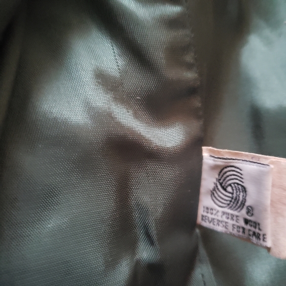 Hunt Club Vintage Womens Green Two Button Merino & Lambs Wool Blazer Sz 10T - Picture 2 of 14